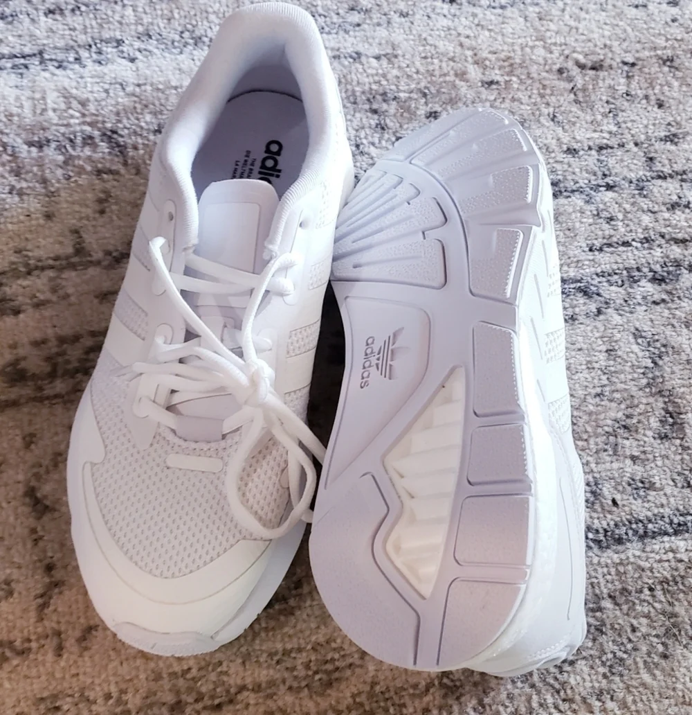 Adidas ZX 1K Boost White Sneakers NEW